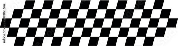 Fototapeta Checkered Pattern vector silhouette print design
