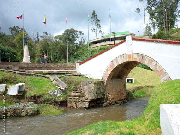 Obraz Puente de Boyaca, the site of the famous Battle of Boyaca where the army of Simon Bolivar, with the help of the British Legion, secured the independence of Colombia