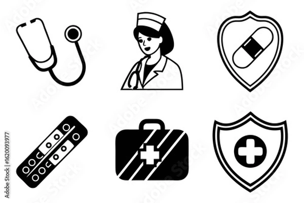 Obraz medical icons set