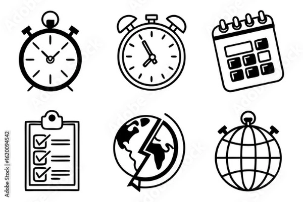 Obraz stopwatch icons set