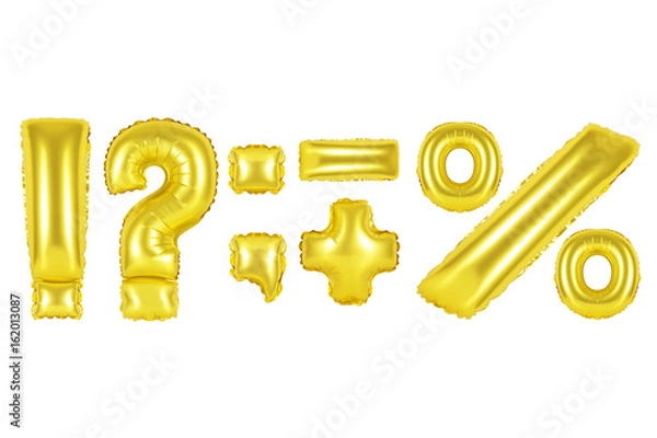 Obraz punctuation marks, gold color