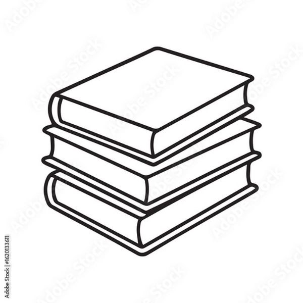Fototapeta Minimalist continuous line books illustration single line drawing
