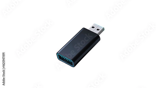 Obraz USB to USB-C Adapter – Compact and Portable Converter Device

