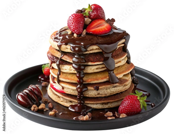 Obraz layered nutella filled pancakes