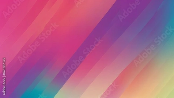 Fototapeta Diagonal gradient bands of pink purple and yellow create a vibrant abstract background