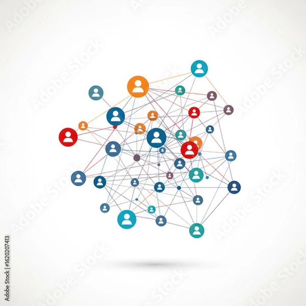 Fototapeta social network concept