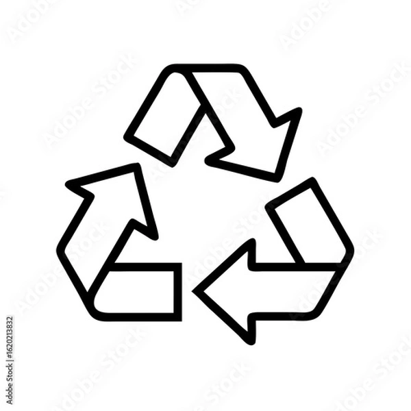 Fototapeta Renewable energy recycling symbol icon transparent background