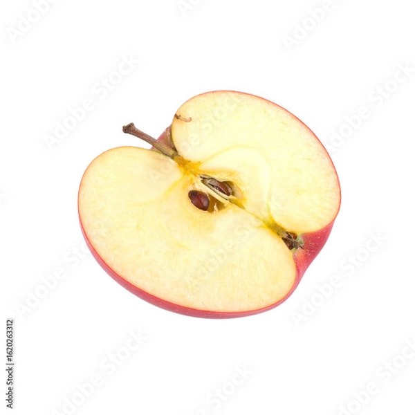 Fototapeta slice of red apple isolated on transparent background, png