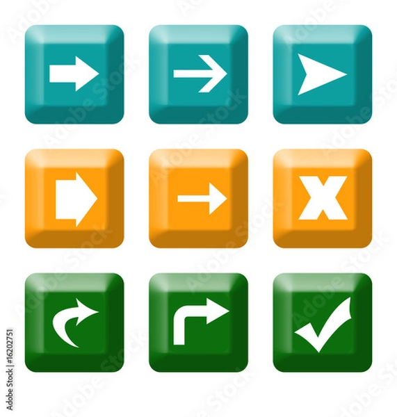 Fototapeta Directional button icons