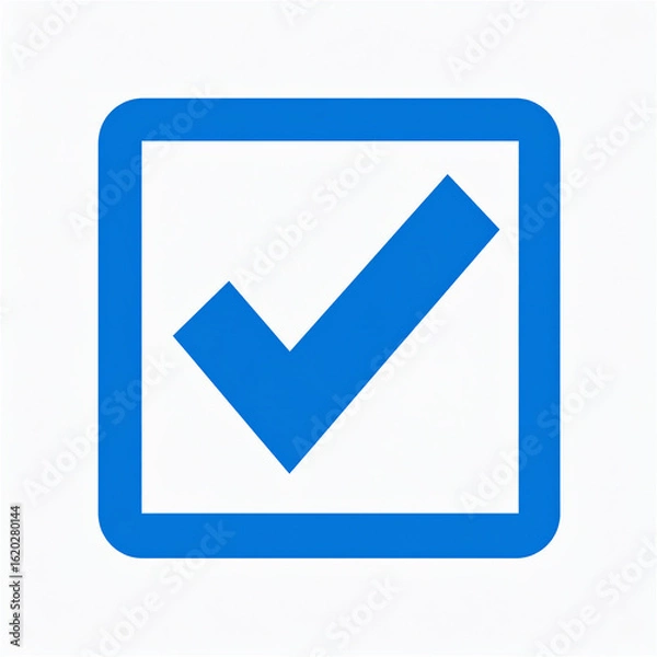 Obraz A blue check mark icon in a blue box