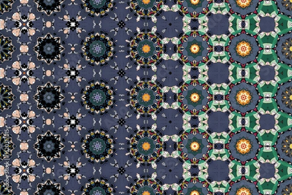 Fototapeta Seamless Fabric Geometric Cloth Design Perspective Fashion Textile Tile Shape Endless Decoration Graphic Visual Symmetric Luxury Template Background Interior Art Digital Wallpaper Texture Pattern.