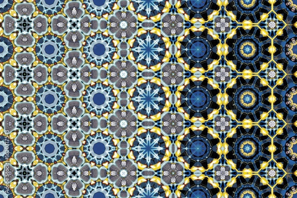Fototapeta Seamless Fabric Geometric Cloth Design Perspective Fashion Textile Tile Shape Endless Decoration Graphic Visual Symmetric Luxury Template Background Interior Art Digital Wallpaper Texture Pattern.