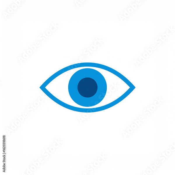 Obraz Blue eye isolated on a white background