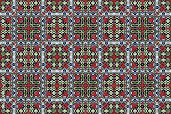 Fototapeta Seamless Fabric Geometric Cloth Design Perspective Fashion Textile Tile Shape Endless Decoration Graphic Visual Symmetric Luxury Template Background Interior Art Digital Wallpaper Texture Pattern.