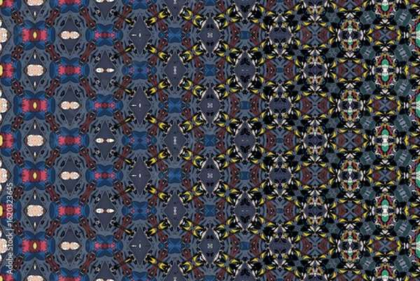Fototapeta Seamless Fabric Geometric Cloth Design Perspective Fashion Textile Tile Shape Endless Decoration Graphic Visual Symmetric Luxury Template Background Interior Art Digital Wallpaper Texture Pattern.