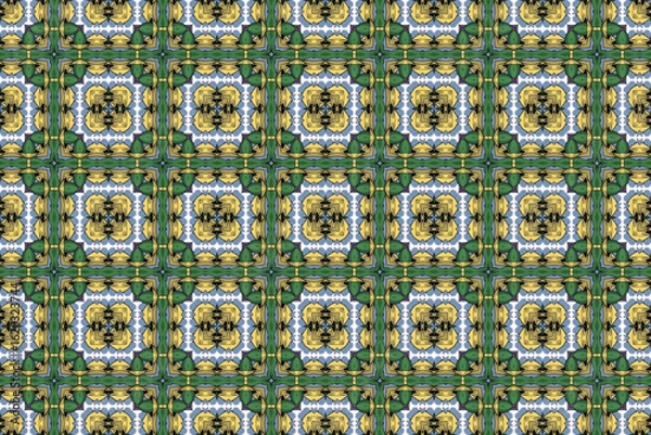 Fototapeta Seamless Fabric Geometric Cloth Design Perspective Fashion Textile Tile Shape Endless Decoration Graphic Visual Symmetric Luxury Template Background Interior Art Digital Wallpaper Texture Pattern.