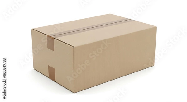 Fototapeta Delivery box, isolated white background