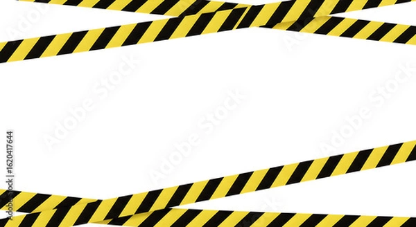 Fototapeta black yellow caution picture frame overlay cross