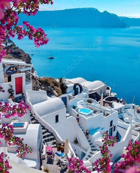 Obraz santorini island greece