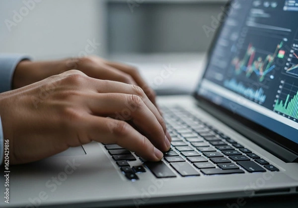 Obraz typing on laptop