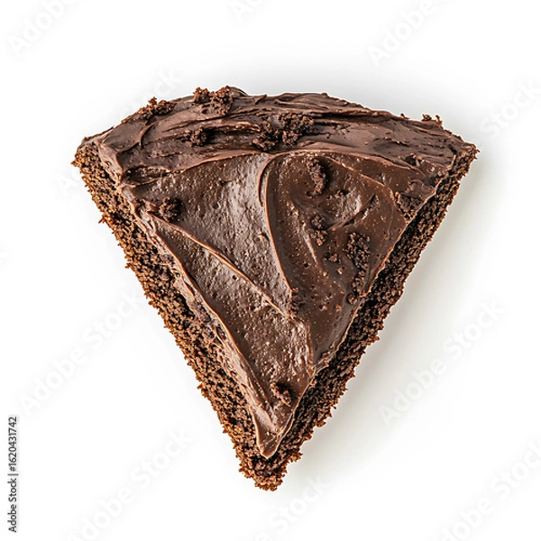 Fototapeta Decadent Slice of Chocolate Cake with Rich Frosting