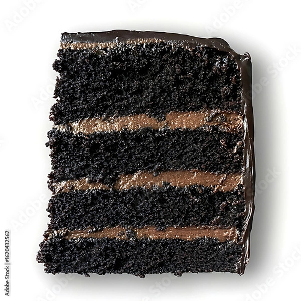 Fototapeta Decadent Chocolate Layer Cake with Rich Frosting