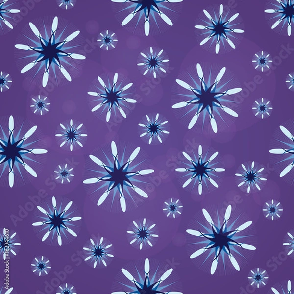 Fototapeta Abstract pattern with lilac figures.