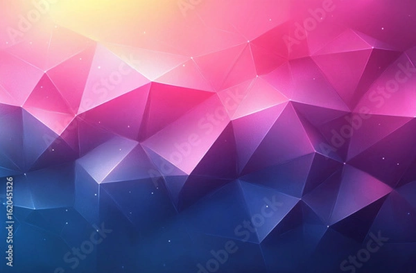 Fototapeta Abstract triangular gradient art with vibrant pink white black blue creating modern dynamic and artistic digital look