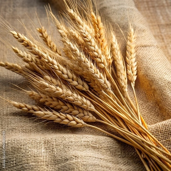 Obraz wheat ears on wooden background