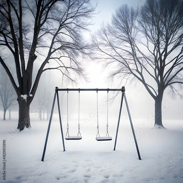 Obraz swing in the snow