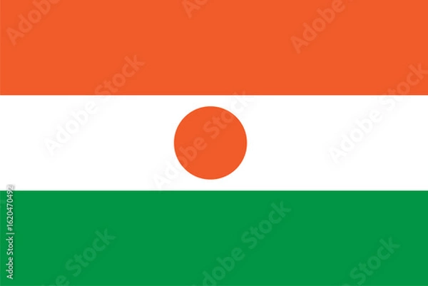 Obraz Flags of Niger. Flat element design. National Flag. standard