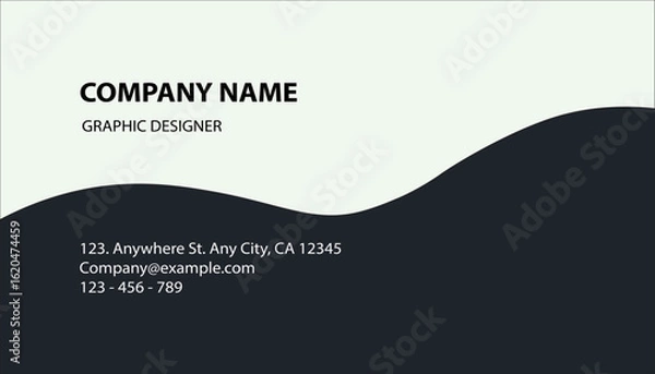 Obraz Minimalist Black and White business card Template design 