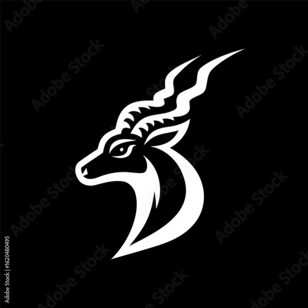 Fototapeta Classic Blackbuck Black White Logo