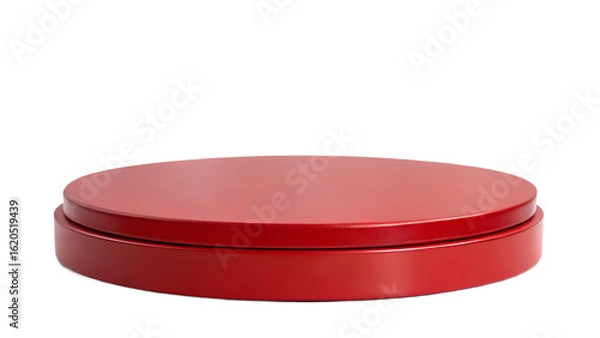 Fototapeta red podium on transparent background for product display. red podium png for product advertisement 