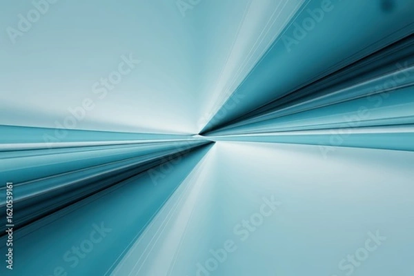 Obraz Abstract teal blue light streaks converging towards a distant horizon