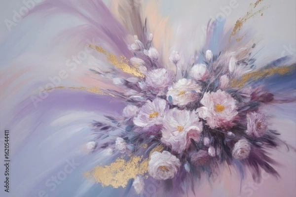 Obraz Soft pastel floral explosion of delicate blossoms and light