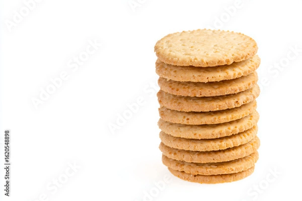 Fototapeta a stack of cookies on a white surface