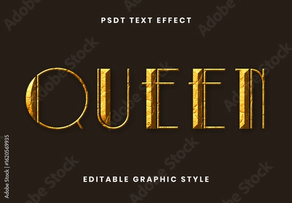 Fototapeta Golden Royal Embossed Font Elegant Luxury Text Effect