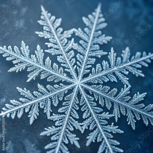 Obraz Intricate snowflake macro photography