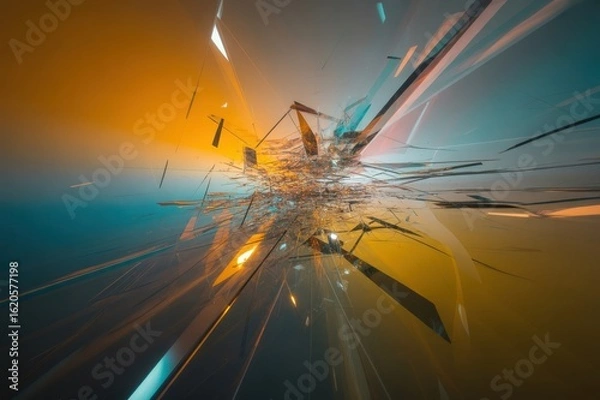Obraz Abstract explosion of light and color creating a dynamic and energetic visual experience