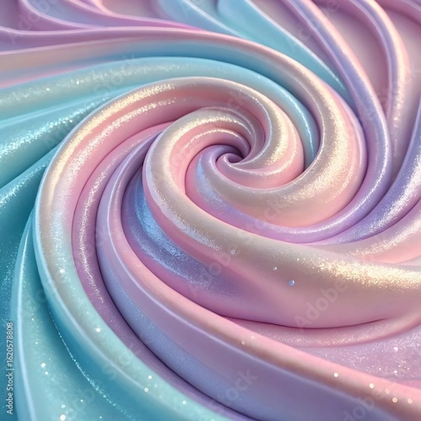 Obraz Swirling pastel colors with glitter texture