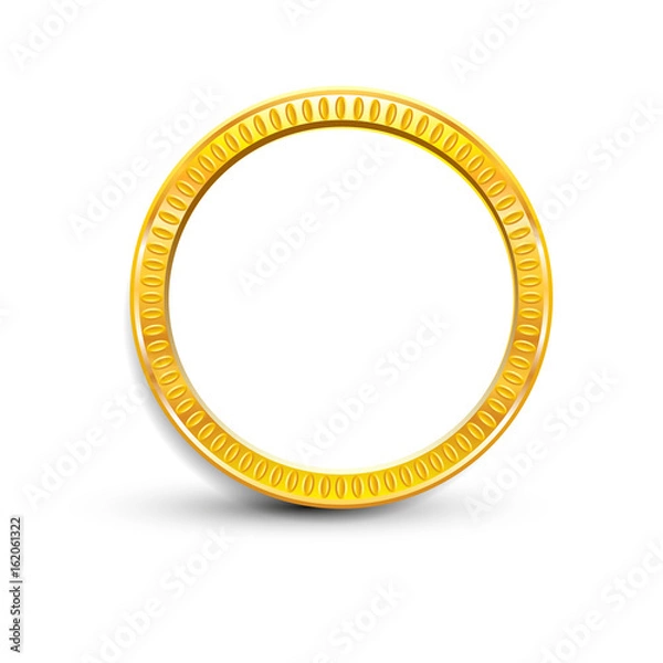 Obraz gold ring on white background, isolated object