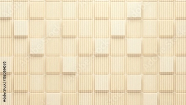 Fototapeta Geometric Harmony: Modern Wooden Cubes Create Depth and Texture