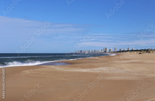 Fototapeta Beach in Front of Punta del Este, Uruguay April 2017