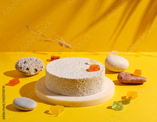 Obraz background with a bright yellow backdrop