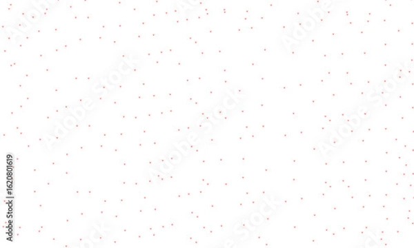Fototapeta A minimalist pattern of tiny red dots. A subtle, sparse background of micro particles for clean and modern design on a transparent background, new year and christmas, social media design element, PNG