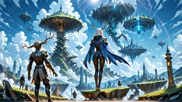 Obraz 天空に浮かぶ古の王国