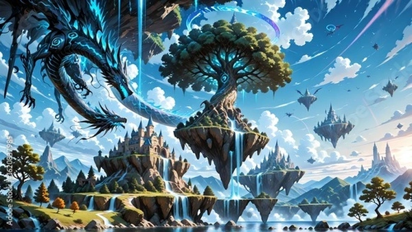 Obraz 天空に浮かぶ古の王国