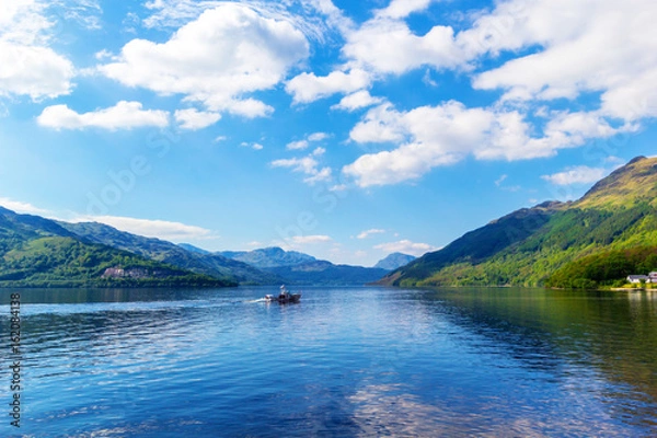 Fototapeta Loch Lomond at Rowardennan, Summer in Scotland, UK