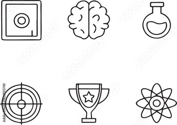 Fototapeta Icons representing science and achievements